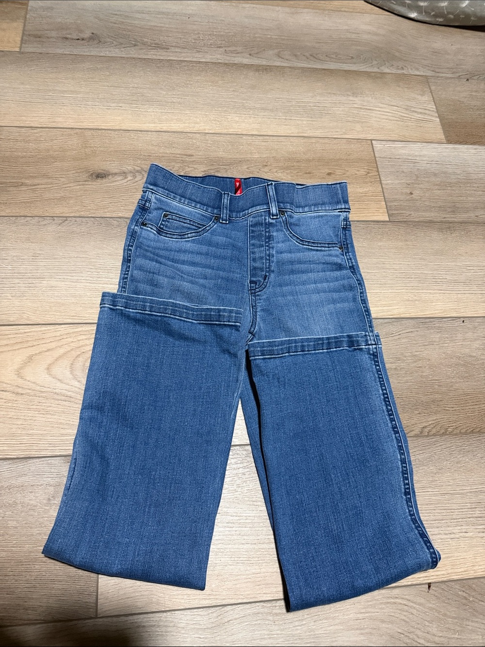 SPANX Women's Bootcut Jeans in Medium Blue Denim